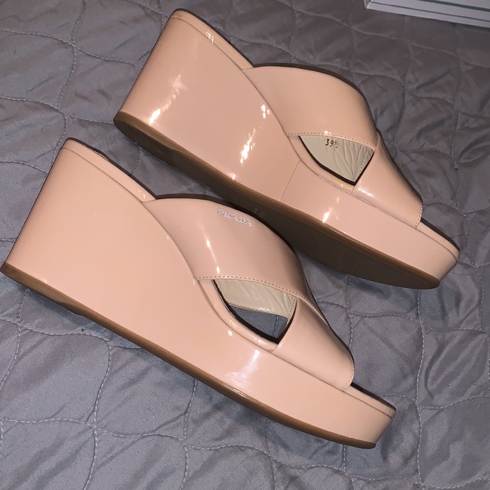 PRADA Wedge Sandal ~ Nude - Picture 5 of 17